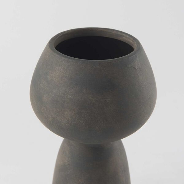 Kaz Earthy Brown Five-Inch Ceramic Vase, image 4