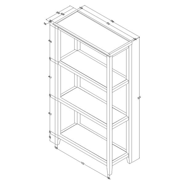 White 3-Tier Bookcase, image 6