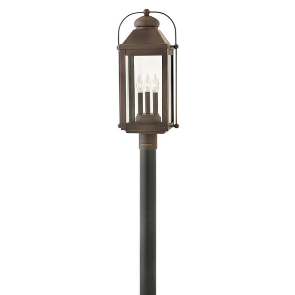 Anchorage Light Oiled Bronze 11-Inch Three-Light Outdoor Post Top and Pier Mount, image 2
