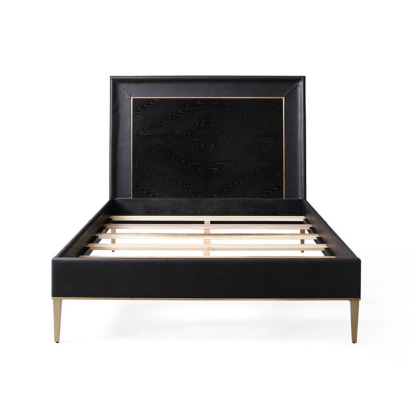 Ellipse Black and Brass Queen Bed, image 3