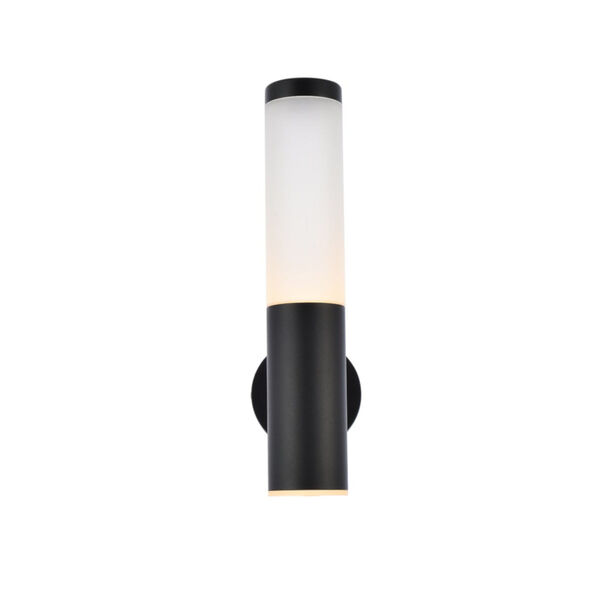 Raine Black 340 Lumens 16-Light LED Outdoor Wall Sconce, image 1
