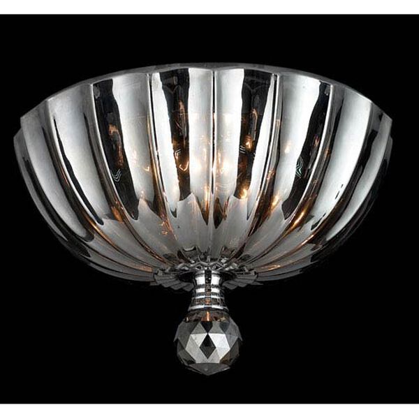 Mansfield Three-Light Chrome Finish with Smoke Crystal Ceiling-Light, image 1