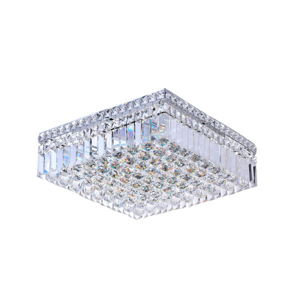 Colosseum Chrome Five-Light 16-Inch Flush Mount with K9 Clear Crystal, image 1