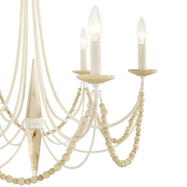 Brentwood Country White Six-Light Chandelier, image 3
