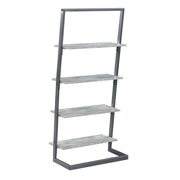 Graystone Slate Gray Four Tier Ladder Bookshelf, image 5