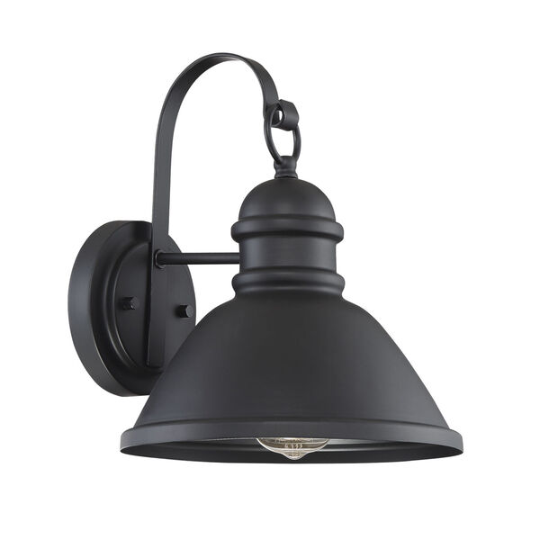 Ash Matte Black One-Light Outdoor Wall Sconce, image 1