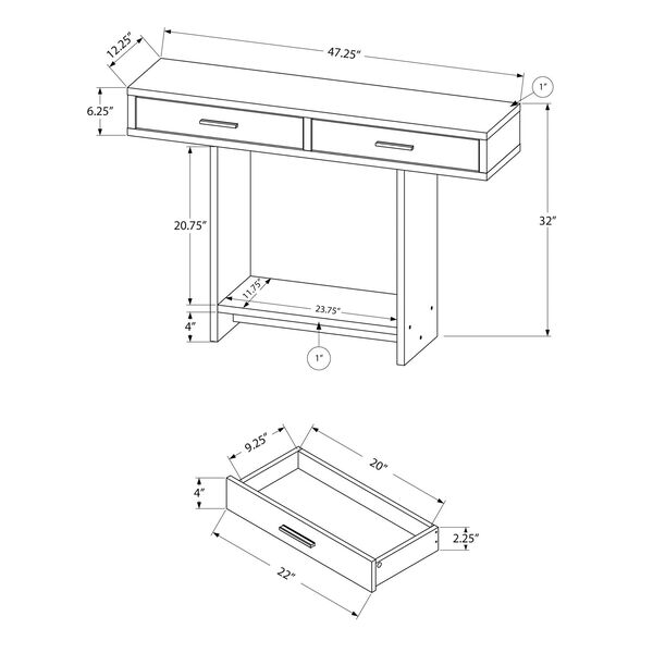 Rectangular Accent Table with Drawer, image 4