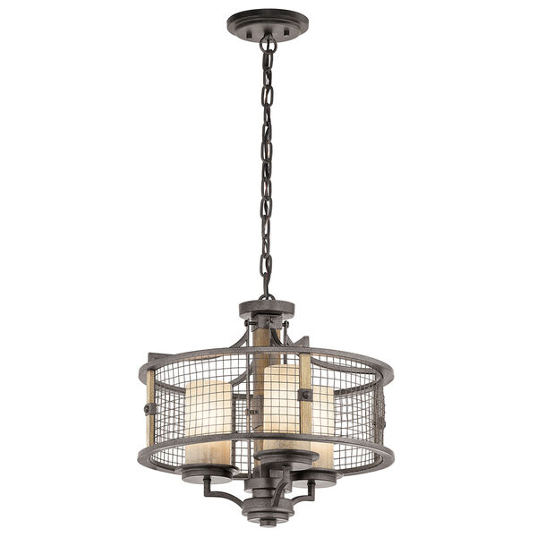 Ahrendale Anvil Iron Three-Light Convertible Chandelier, image 1