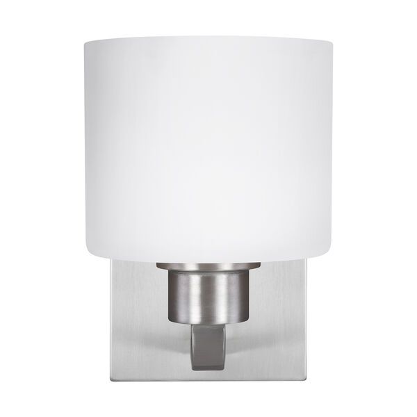 Canfield Brushed Nickel Energy Star Six-Inch One-Light Bath Sconce, image 1