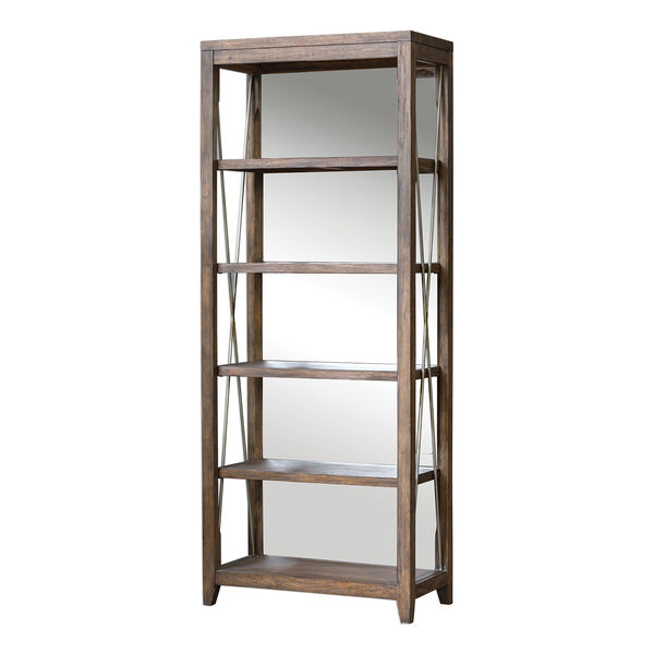 Delancey Silver and Woodtone Etagere, image 1