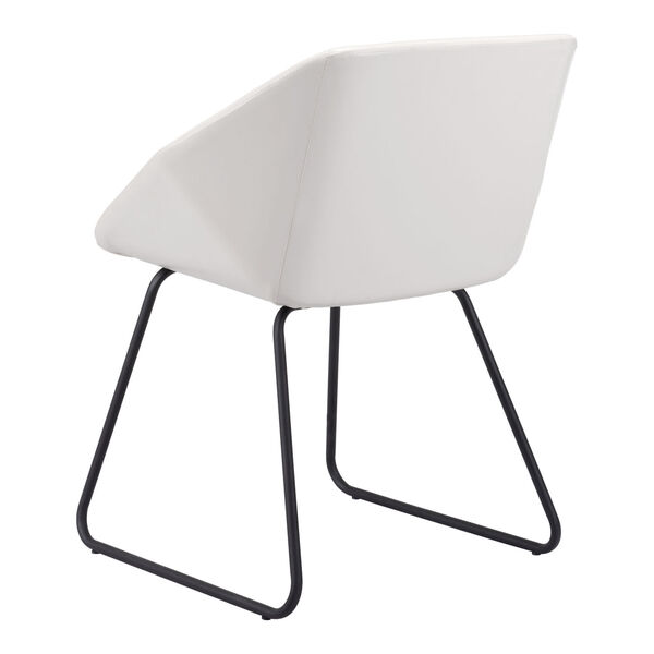 Miguel White and Matte Black Dining Chair, image 5