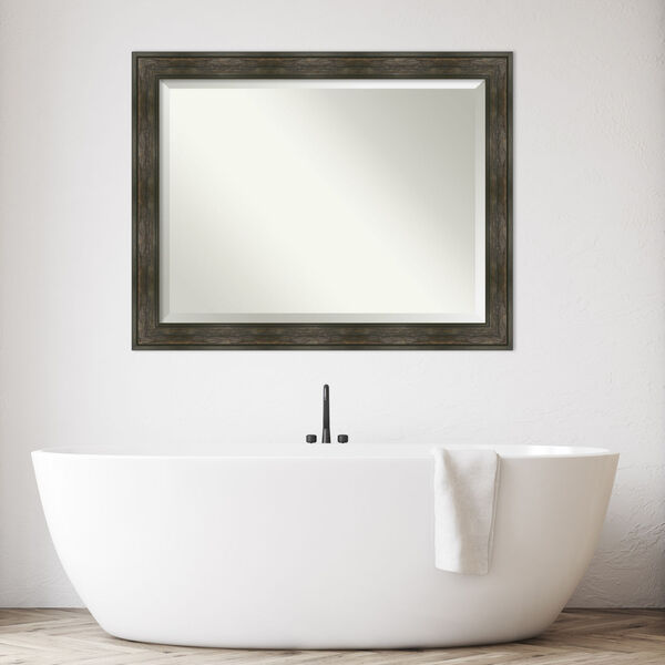 Rail Brown Bathroom Vanity Wall Mirror, image 3