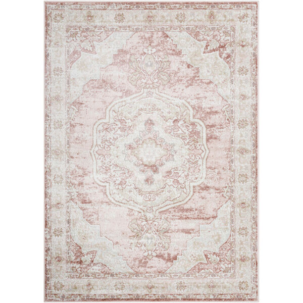 St tropez Rose, Blush and Beige Rectangular: 6 Ft. 6 In. x 9 Ft. 2 In. Area Rug, image 1