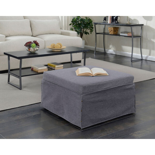 Designs4Comfort Folding Bed Ottoman in Soft Gray, image 2
