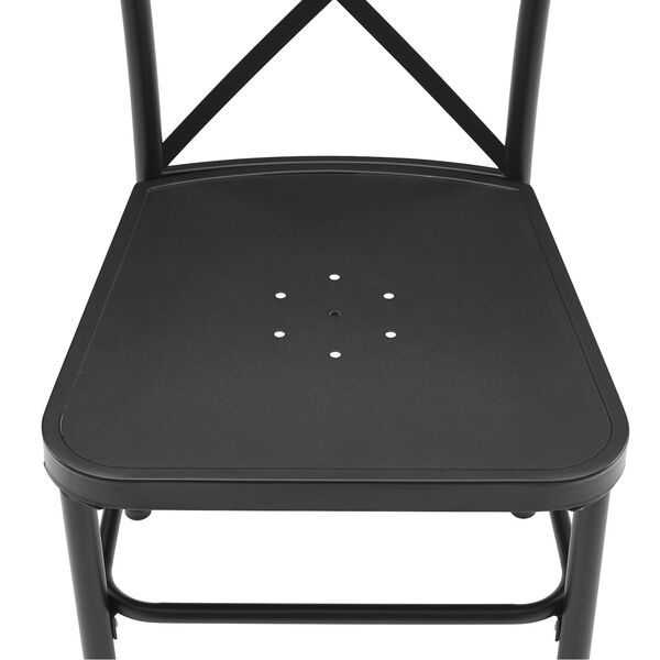 Astrid Matte Black Indoor and Outdoor Dining Chair, Set of Two, image 5