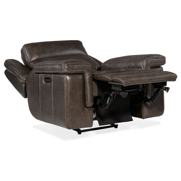 Montel Dark Wood Lay Flat Power Recliner with Power Headrest and Lumbar, image 3