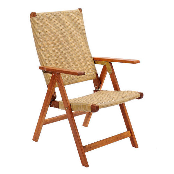 Natural Oil Polyweave Folding Chair, image 1