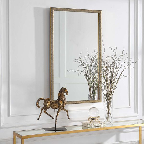 Aster Gold and Brown Frame Wall Mirror, image 1
