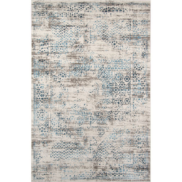 Juliet Blue Distressed Rectangular: 7 Ft. 6 In. x 9 Ft. 6 In. Rug, image 1
