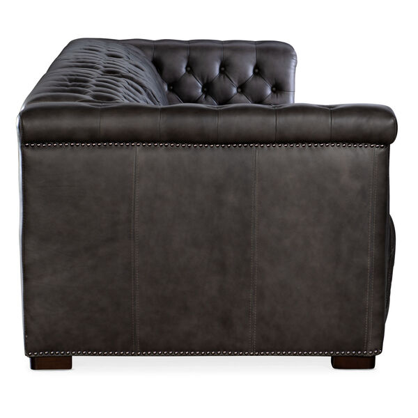 Savion Grandier Dark Wood Sofa with Power Recliner and Power Headrest, image 5