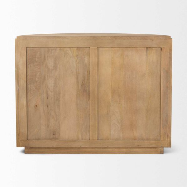 Terra Fluted Light Brown Wood Two-Door Accent Cabinet, image 5