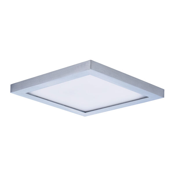 Wafer LED Satin Nickel Seven-Inch LED Square Flush Mount, image 1