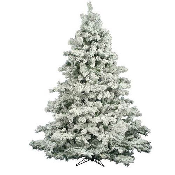Flocked Alaskan 6.5-Foot Christmas Tree w/1045 Tips, image 1