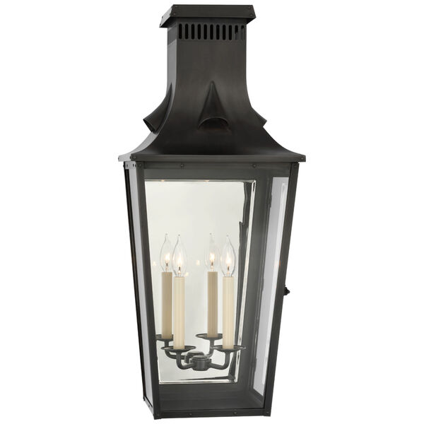 Belaire Large Wall Lantern in Blackened Copper with Clear Glass by Chapman  and  Myers, image 1