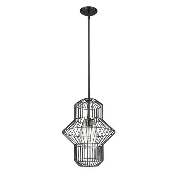 Orsay Matte Black 15-Inch One-Light Outdoor Pendant, image 5