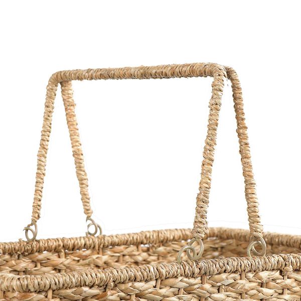 Natural Bangkuan Rope Stair Basket with Handle, image 4