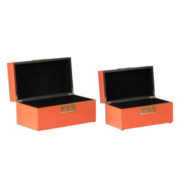 Orange Decorative Box ,Set of 2, image 2
