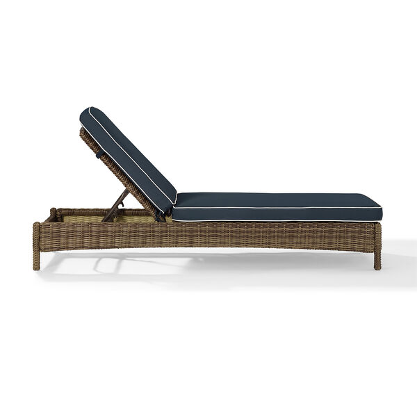 Bradenton Chaise Lounge With Navy Cushions, image 6