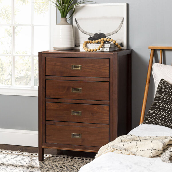 Lydia Walnut Chest with Four Drawer, image 3