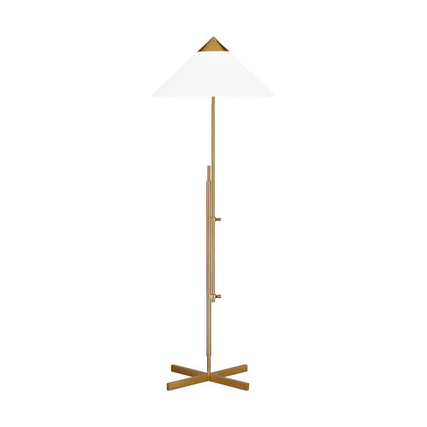 Franklin Burnished Brass One-Light Adjustable Floor Lamp, image 1