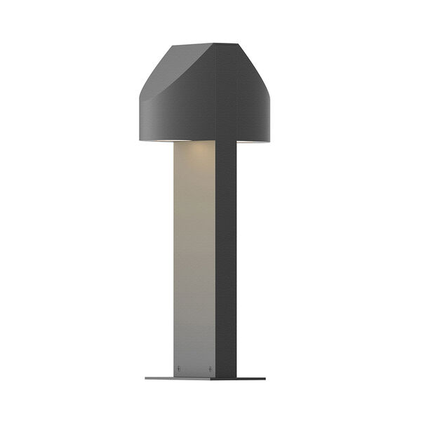 Inside-Out Shear Textured Gray 16-Inch LED Double Bollard, image 1