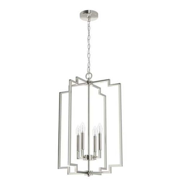 Zoanne Brushed Nickel 19-Inch Four-Light Pendant, image 1