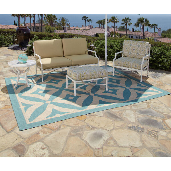 Charleston Spa and Beige 88-Inch Outdoor Rug, image 2