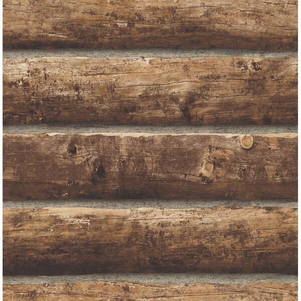 NextWall Log Cabin Peel and Stick Wallpaper, image 2