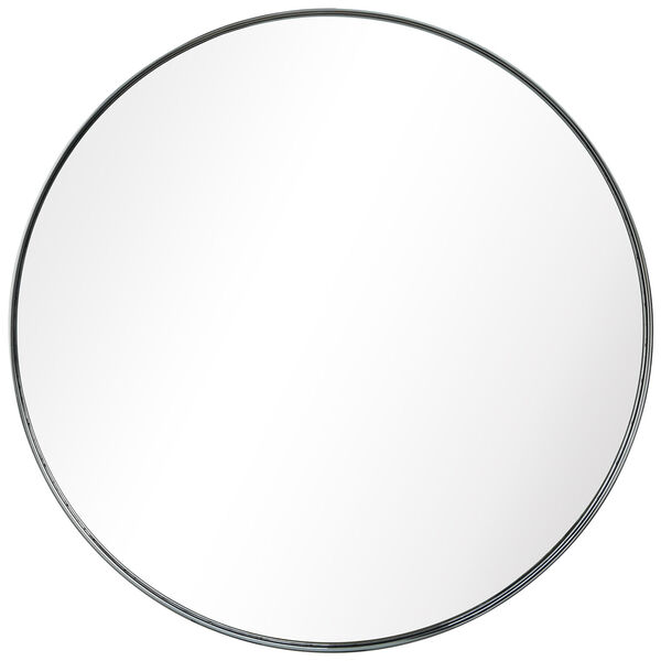 Silver 30 x 30-Inch Stainless Steel Round Wall Mirror, image 2