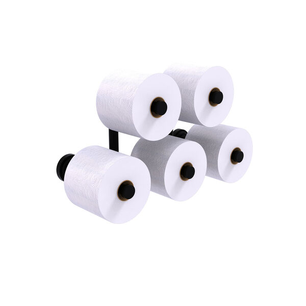 Dottingham Matte Black Five Roll Toilet Paper Holder, image 1
