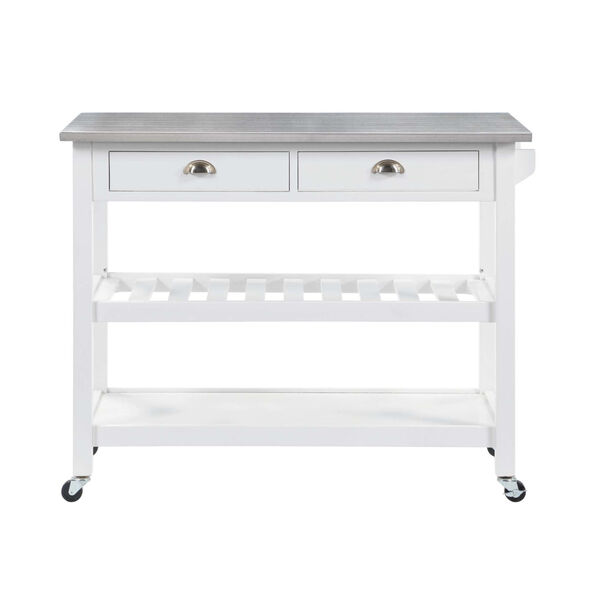 American Heritage 3 Tier Stainless Steel Kitchen Cart with Drawers, image 5