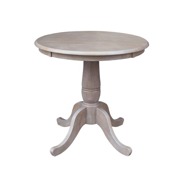 Parawood II Washed Gray Clay Taupe 30-Inch  Round Top Pedestal Table with Two Chairs, image 3