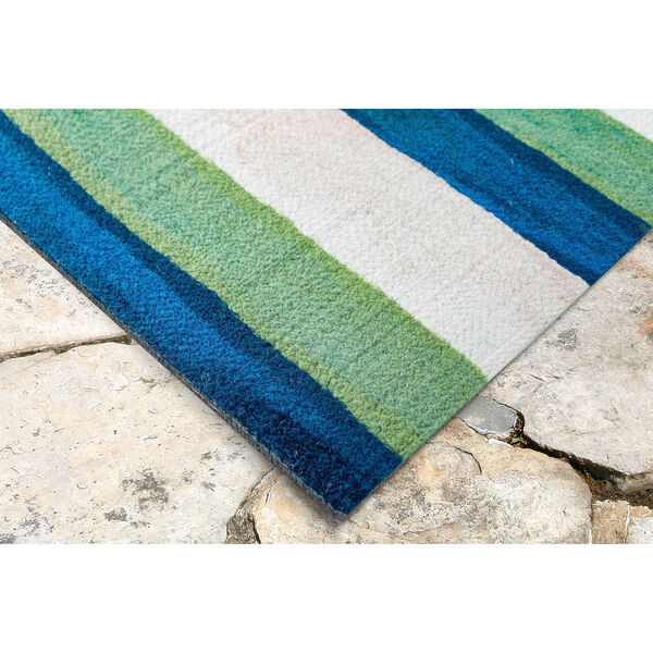 Visions Ii Warm Rectangular 8 Ft. x 10 Ft. Painted Stripes Outdoor Rug, image 4