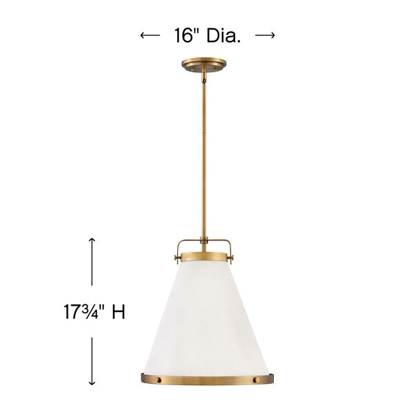 Lexi Lacquered Brass 16-Inch One-Light Pendant, image 3