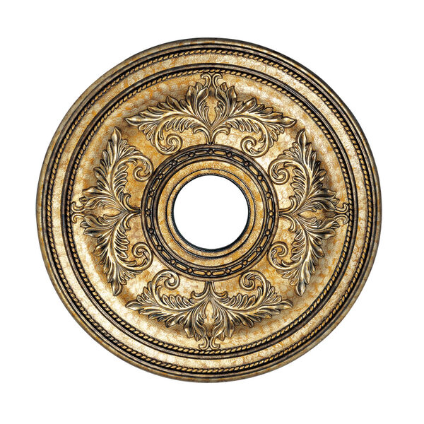 Vintage Gold Leaf Ceiling Medallion, image 1