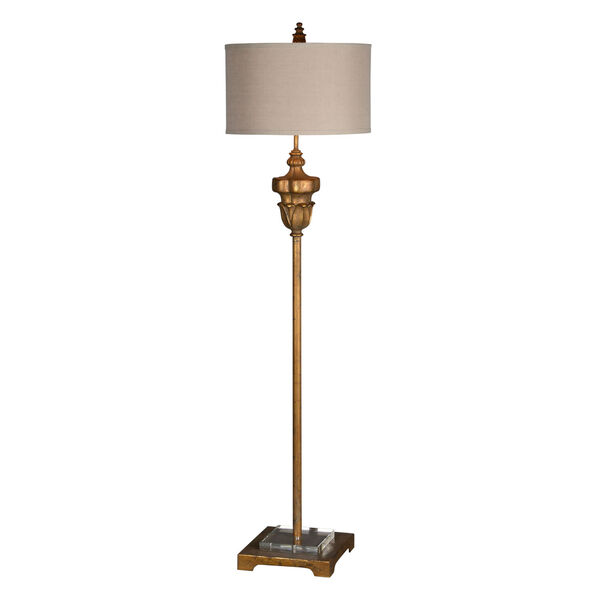 Harvay Old Gold 16-Inch One-Light Floor Lamp, image 1