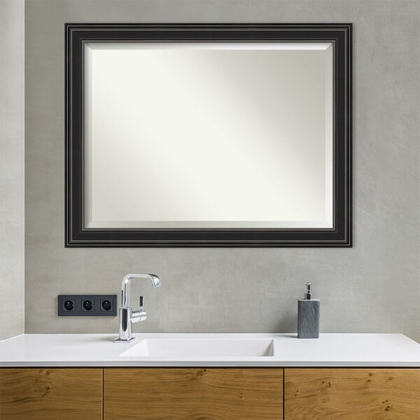 Ridge Black 46W X 36H-Inch Bathroom Vanity Wall Mirror, image 5