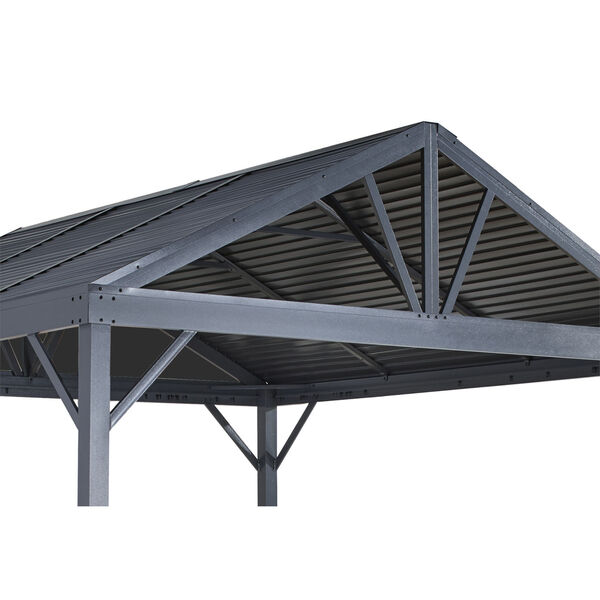 Sanibel I Gray 8 X 8 Ft. Steel Roof Gazebo, image 3