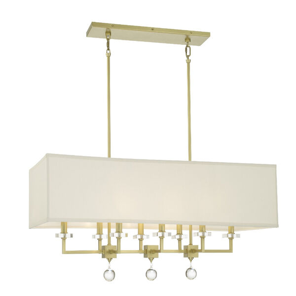 Paxton Antique Gold Eight-Light Chandelier, image 1