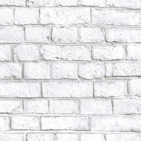White Brick Peel and Stick Wallpaper - SAMPLE SWATCH ONLY, image 1